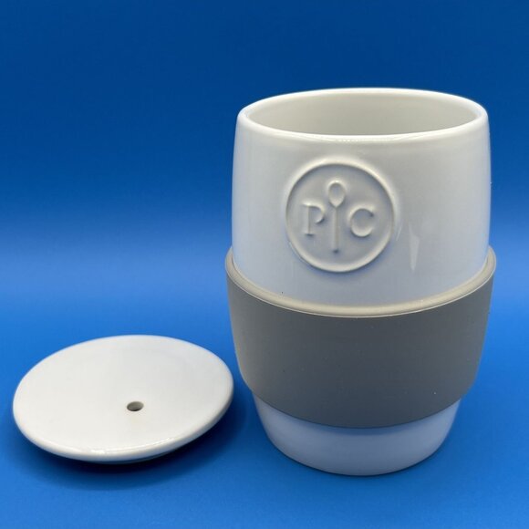 Pampered Chef NEW Ceramic Egg Cooker Lid Silicone Grip Fresh Fast Food On The Go - Picture 6 of 11